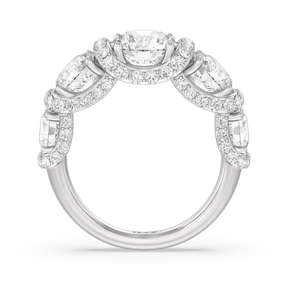 The Crown Anniversary Ring with 18KT White Gold / Lab / 5 1/2 Cut Diamond in 14KT White Gold / Lab / 5 1/2 view 4
