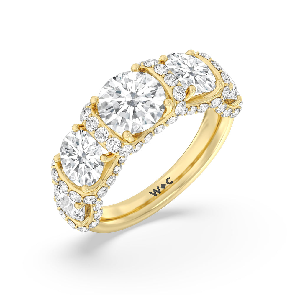 The Crown Anniversary Ring with 18KT Yellow Gold / Lab / 5 1/2 Cut Diamond in 14KT Yellow Gold / Lab / 5 1/2 view 5
