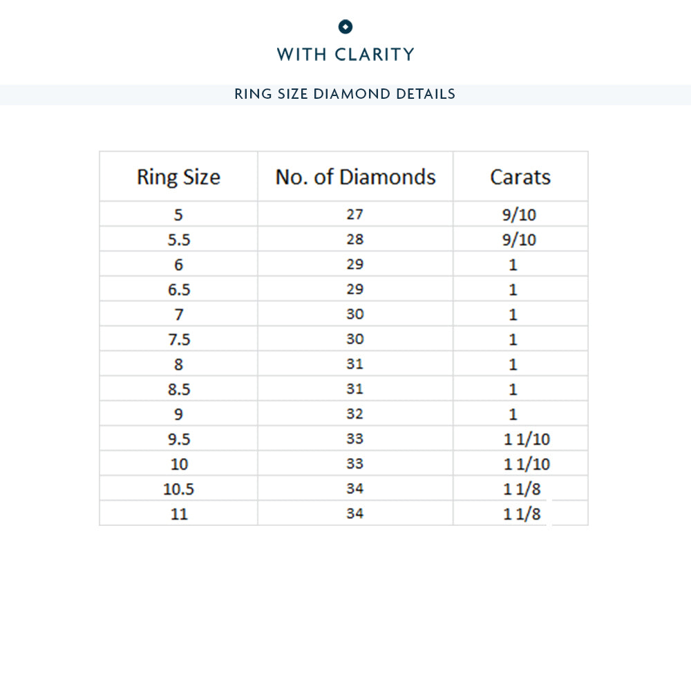 Shared Prong Wave Lab Diamond Eternity Ring with 18KT Yellow Gold / Lab / 1 Cut Diamond in 14KT Yellow Gold / Lab / 1 view 4
