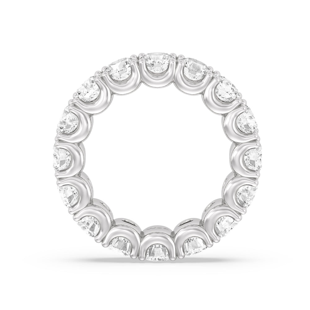 Shared Prong Wave Lab Diamond Eternity Ring with 18KT White Gold / Lab / 5 1/4 Cut Diamond in 14KT White Gold / Lab / 5 1/4 view 2
