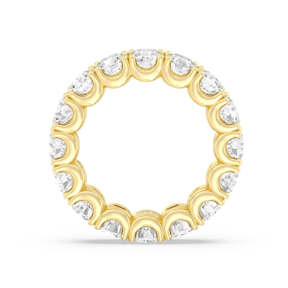 Shared Prong Wave Lab Diamond Eternity Ring with 18KT Yellow Gold / Lab / 5 1/4 Cut Diamond in 14KT Yellow Gold / Lab / 5 1/4 view 2
