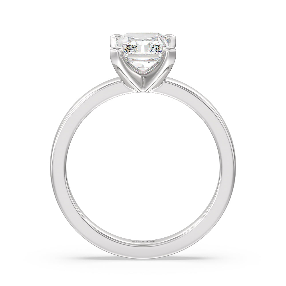 Maxi Solitaire Diamond Engagement Ring with Radiant Cut Diamond in 14KT Platinum view 2
