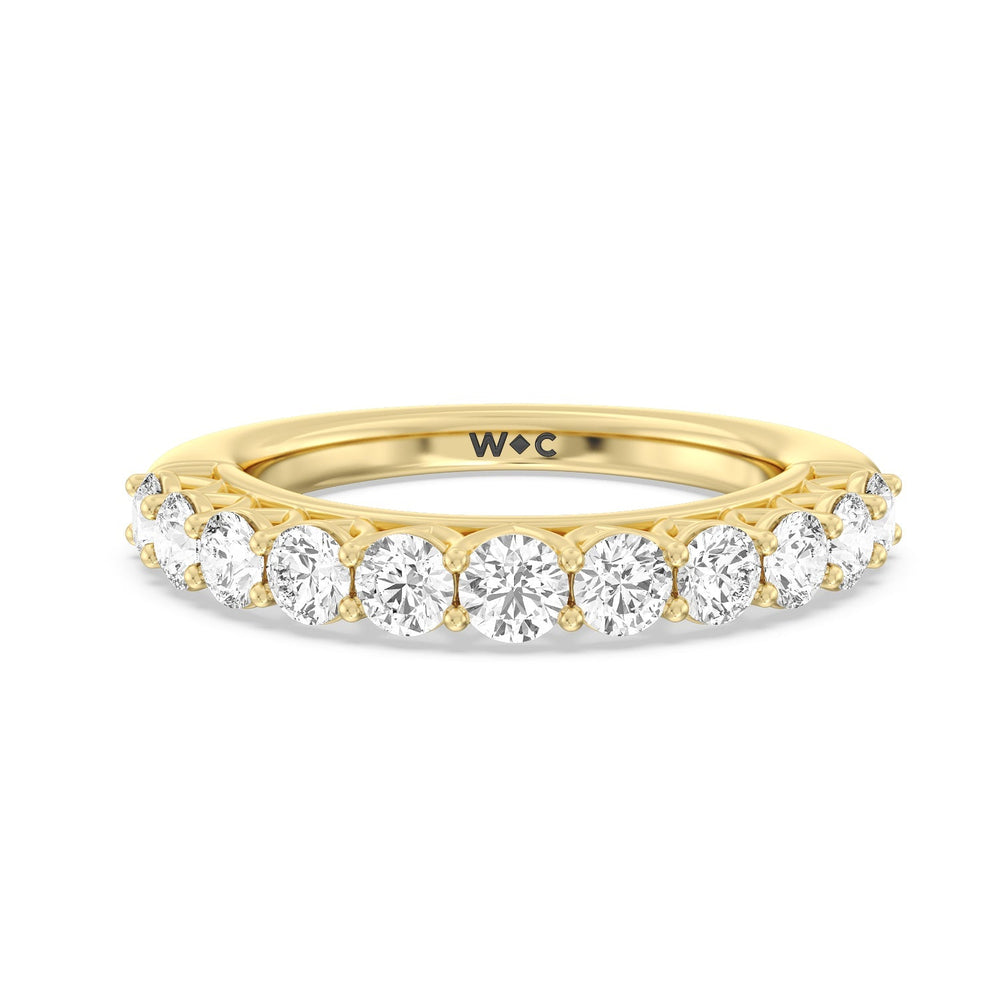 The Sutton Diamond Wedding Band with 18KT Yellow Gold Cut Diamond in 14KT Yellow Gold view 1
