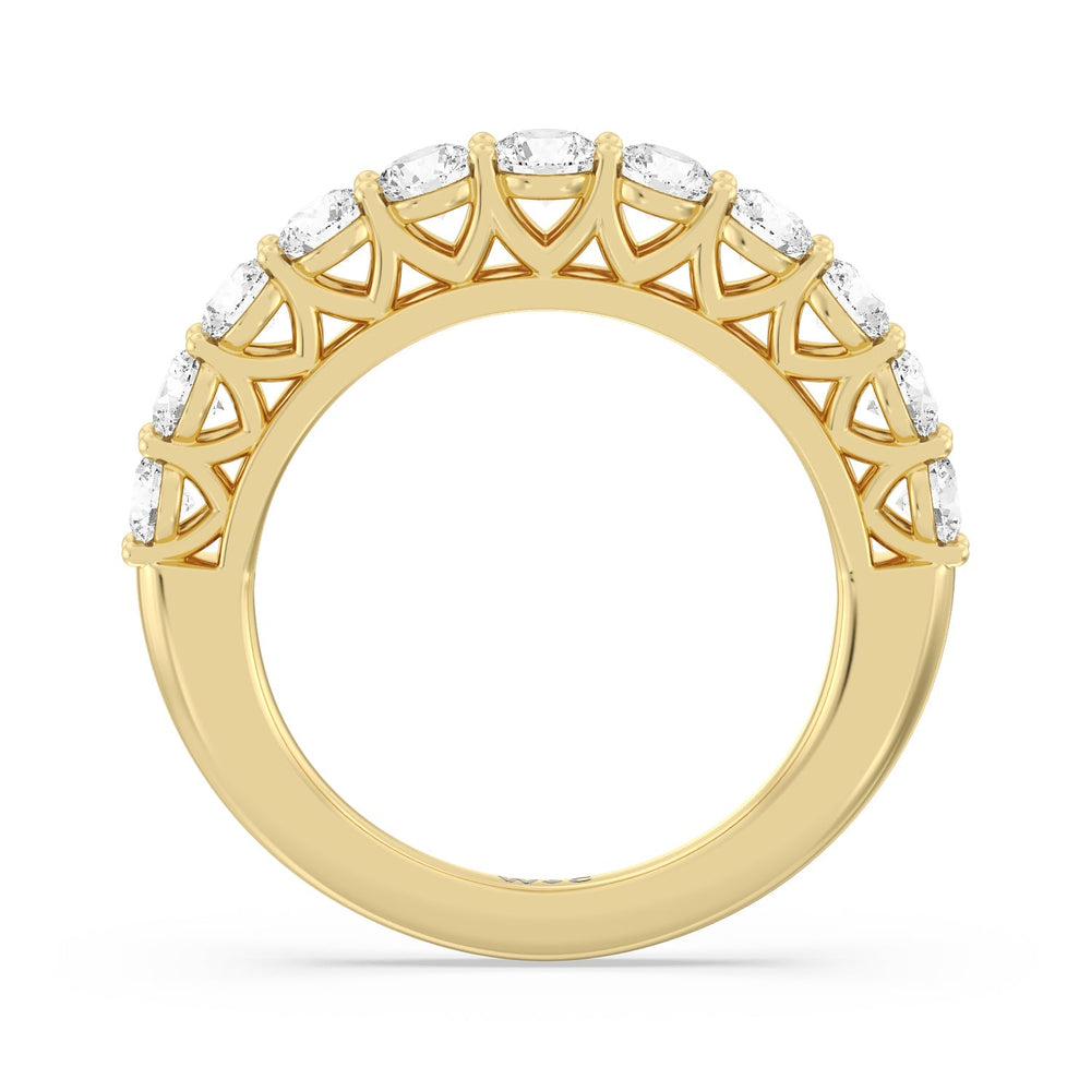 The Sutton Diamond Wedding Band with 18KT Yellow Gold Cut Diamond in 14KT Yellow Gold view 2

