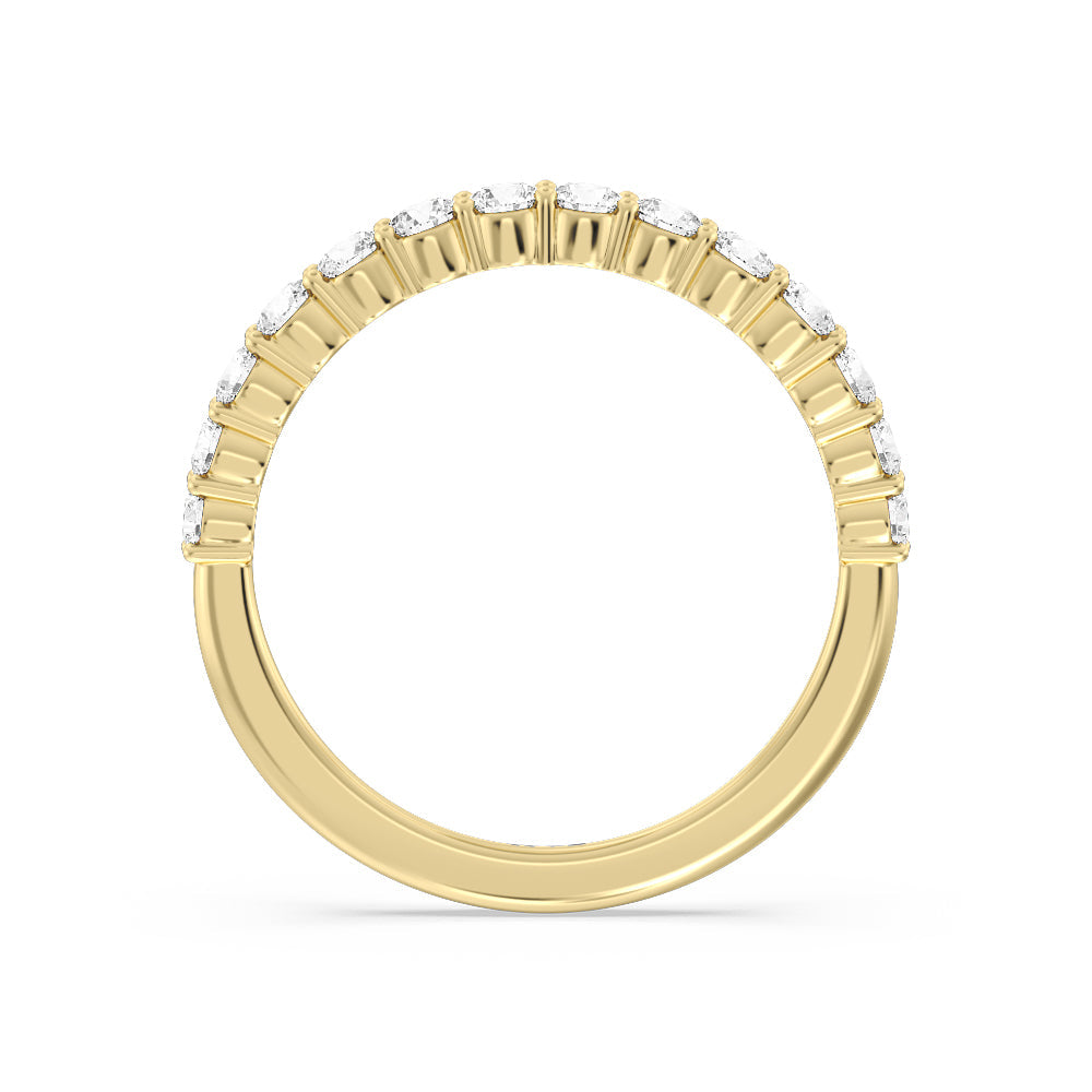 The Park Avenue Diamond Wedding Band with 18KT Yellow Gold Cut Diamond in 14KT Yellow Gold view 2
