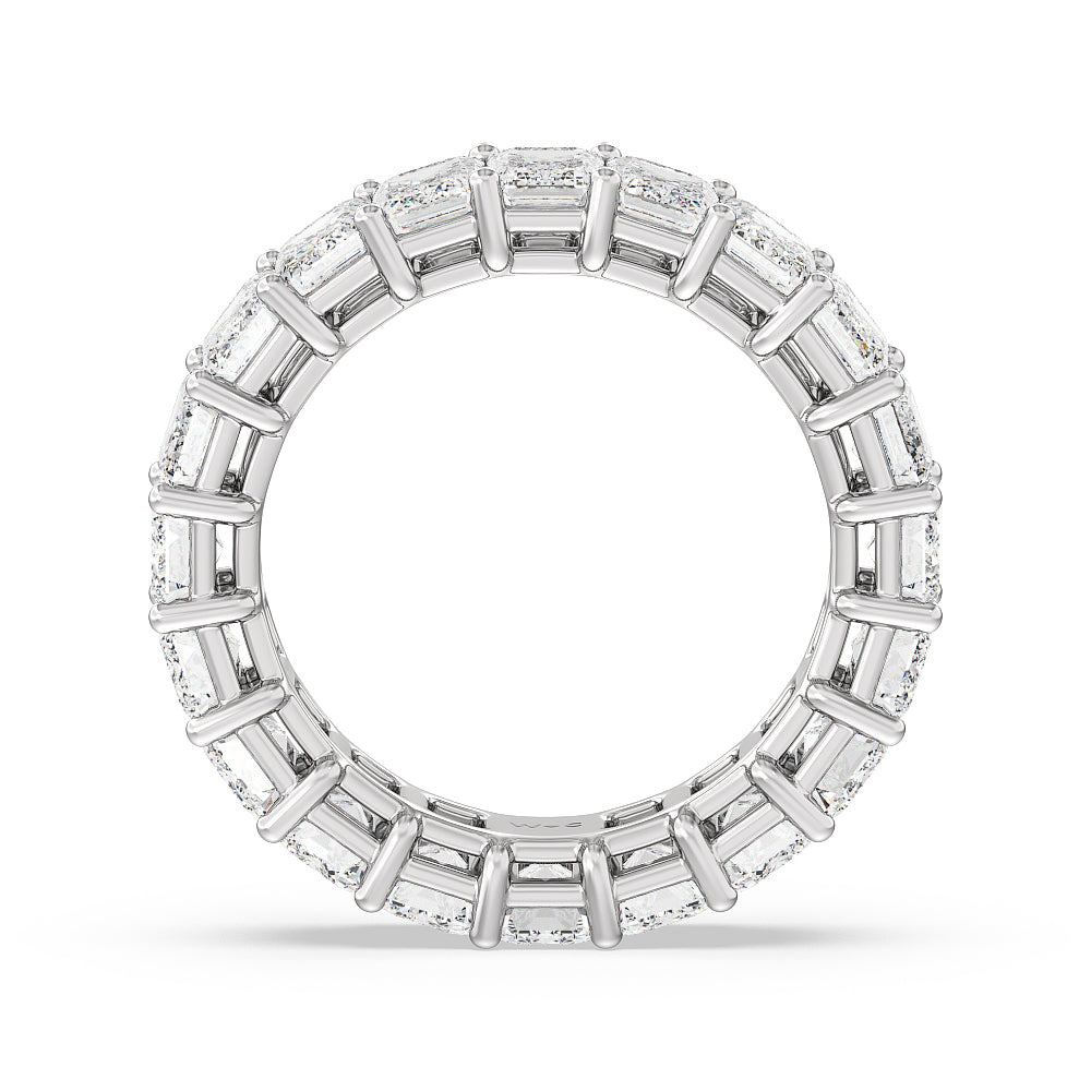 Emerald Cut Diamond Eternity Ring with 18KT White Gold / Lab / 6 5/8 Cut Diamond in 14KT White Gold / Lab / 6 5/8 view 2
