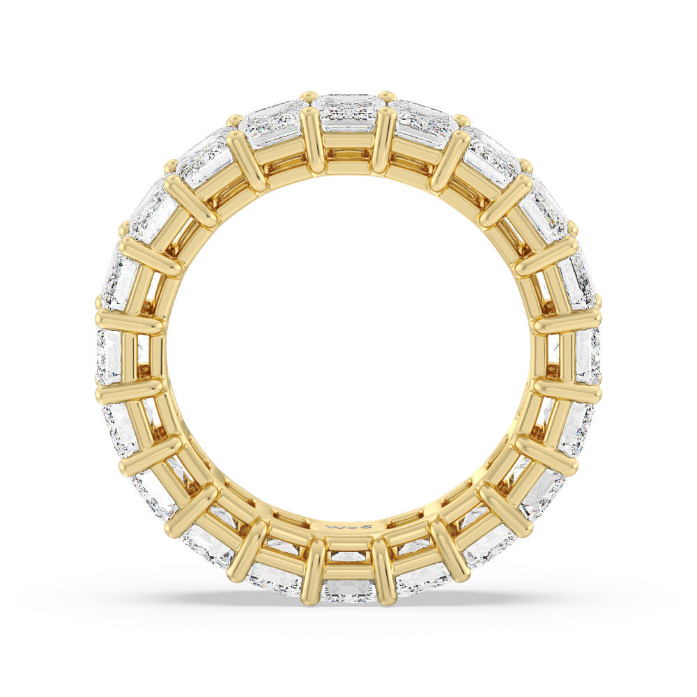Emerald Cut Diamond Eternity Ring with 18KT Yellow Gold / Lab / 6 5/8 Cut Diamond in 14KT Yellow Gold / Lab / 6 5/8 view 2
