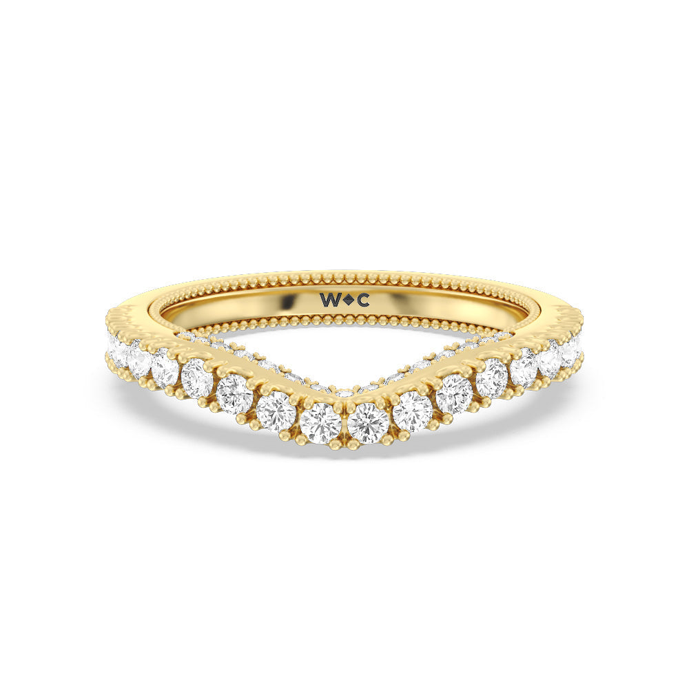 The Gramercy Band with 18KT Yellow Gold Cut Diamond in 14KT Yellow Gold view 1
