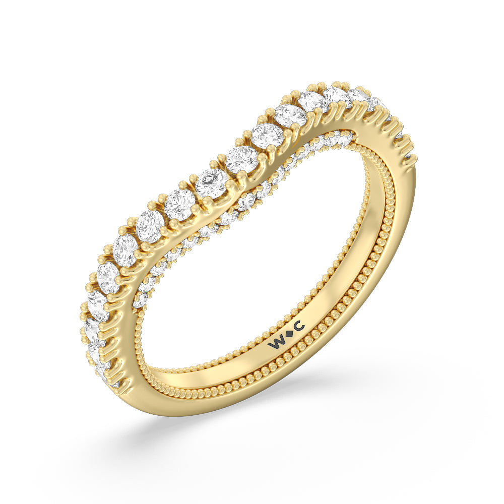 The Gramercy Band with 18KT Yellow Gold Cut Diamond in 14KT Yellow Gold view 4
