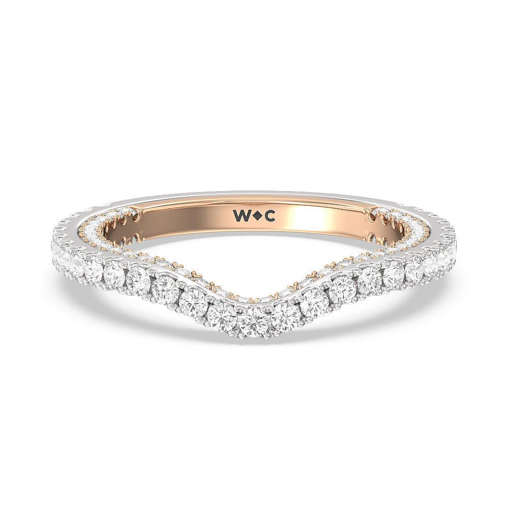 The Beekman Band with 18KT White & Rose Gold Cut Diamond in 14KT White & Rose Gold view 1
