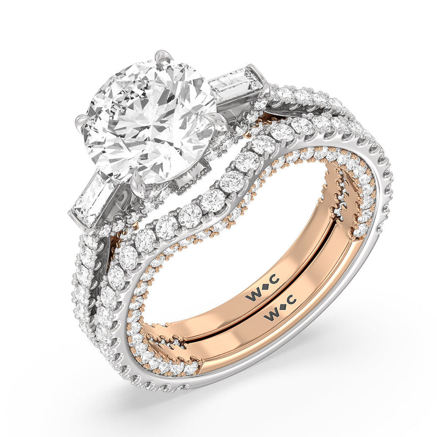 Oval Cut The Beekman Ring with Lab Grown Diamond in 14KT White & Rose Gold view 6
