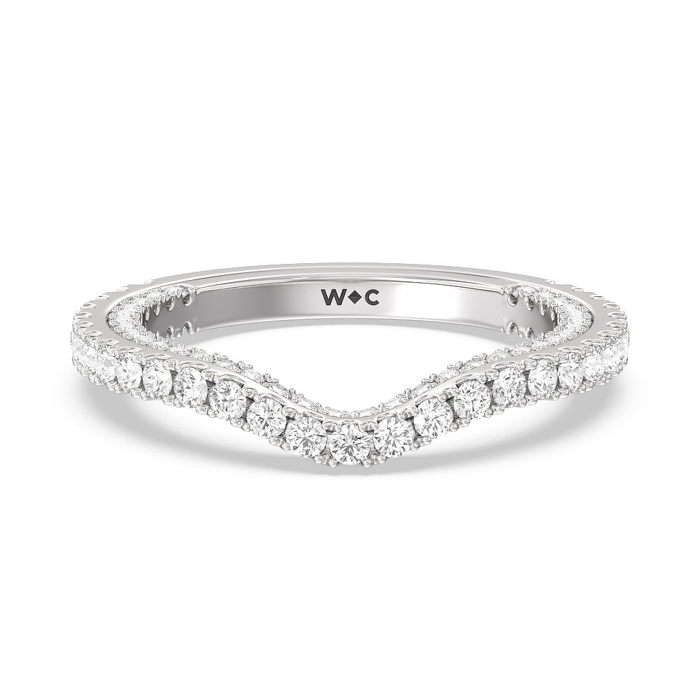The Beekman Band with 18KT White Gold Cut Diamond in 14KT White Gold view 1
