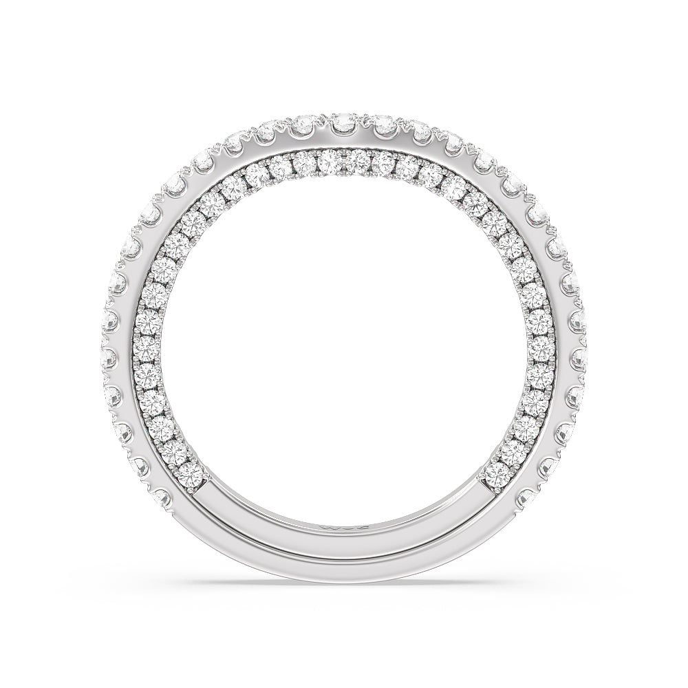 The Beekman Band with 18KT White Gold Cut Diamond in 14KT White Gold view 2
