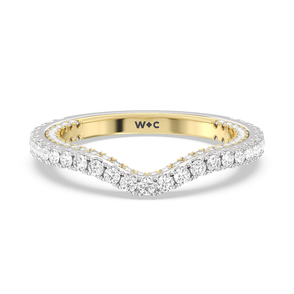 The Beekman Band with 18KT White & Yellow Gold Cut Diamond in 14KT White & Yellow Gold view 1
