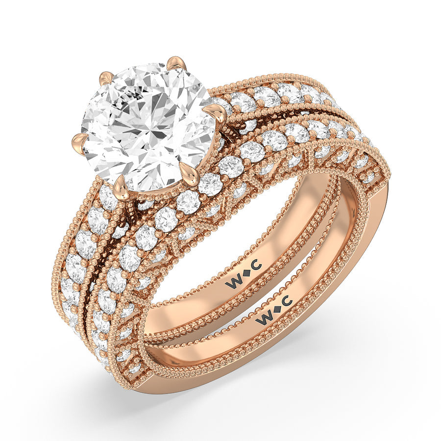 Oval Cut The Waldorf Ring with Lab Grown Diamond in 14KT Rose Gold view 6
