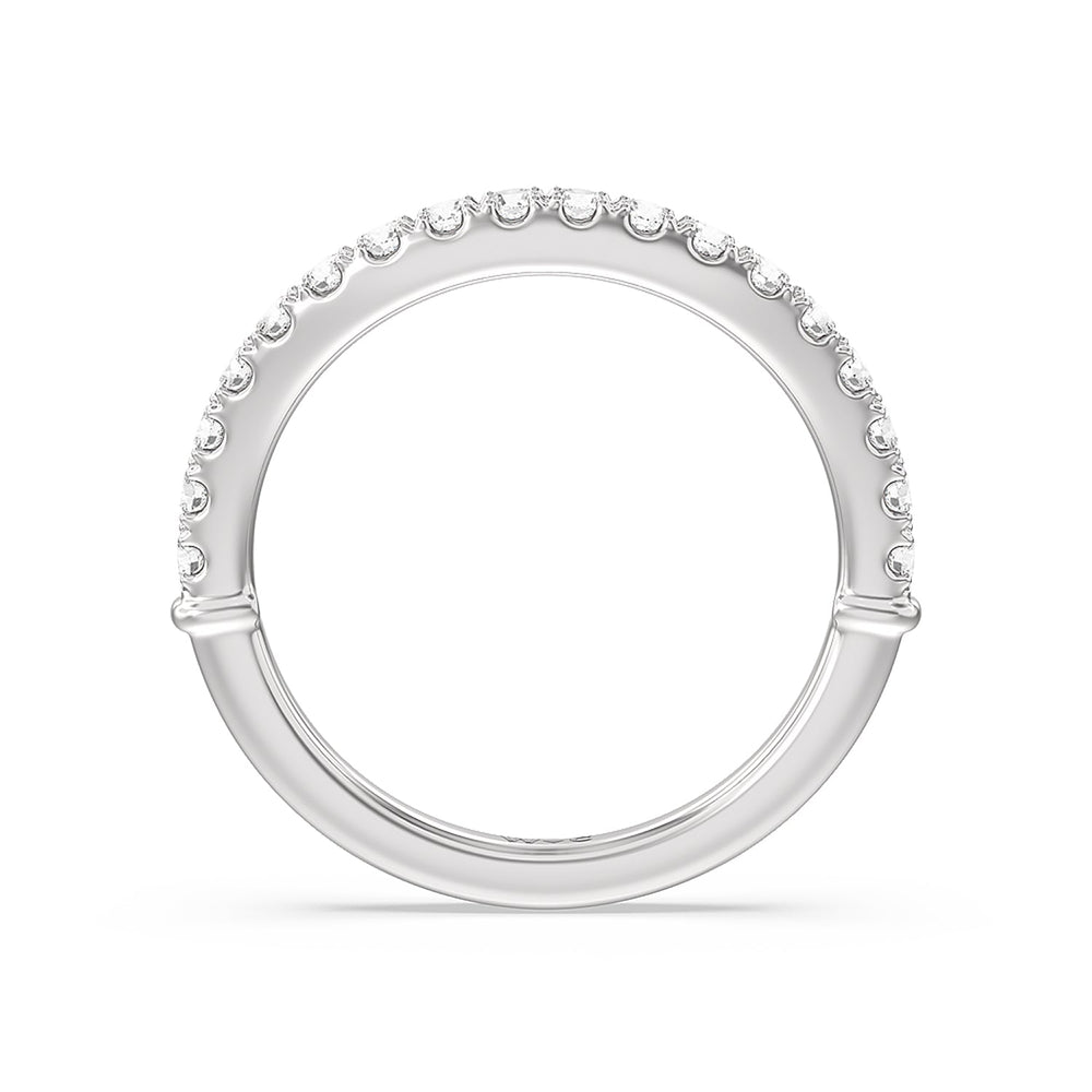 The MacDougal Diamond wedding band with 18KT White Gold Cut Diamond in 14KT White Gold view 2
