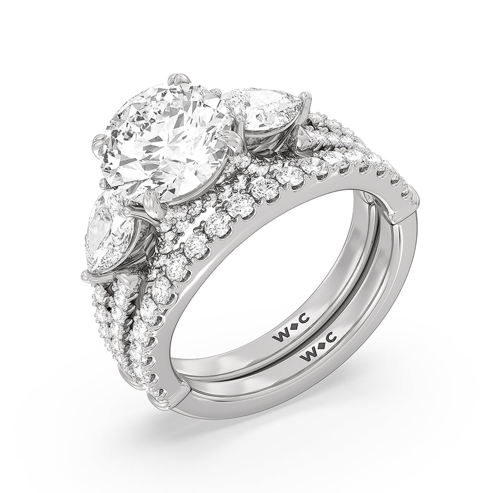 The MacDougal Diamond wedding band with 18KT White Gold Cut Diamond in 14KT White Gold view 4
