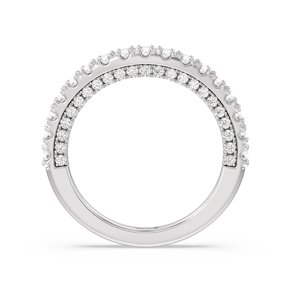 The Eldridge Band with 18KT White Gold Cut Diamond in 14KT White Gold view 2
