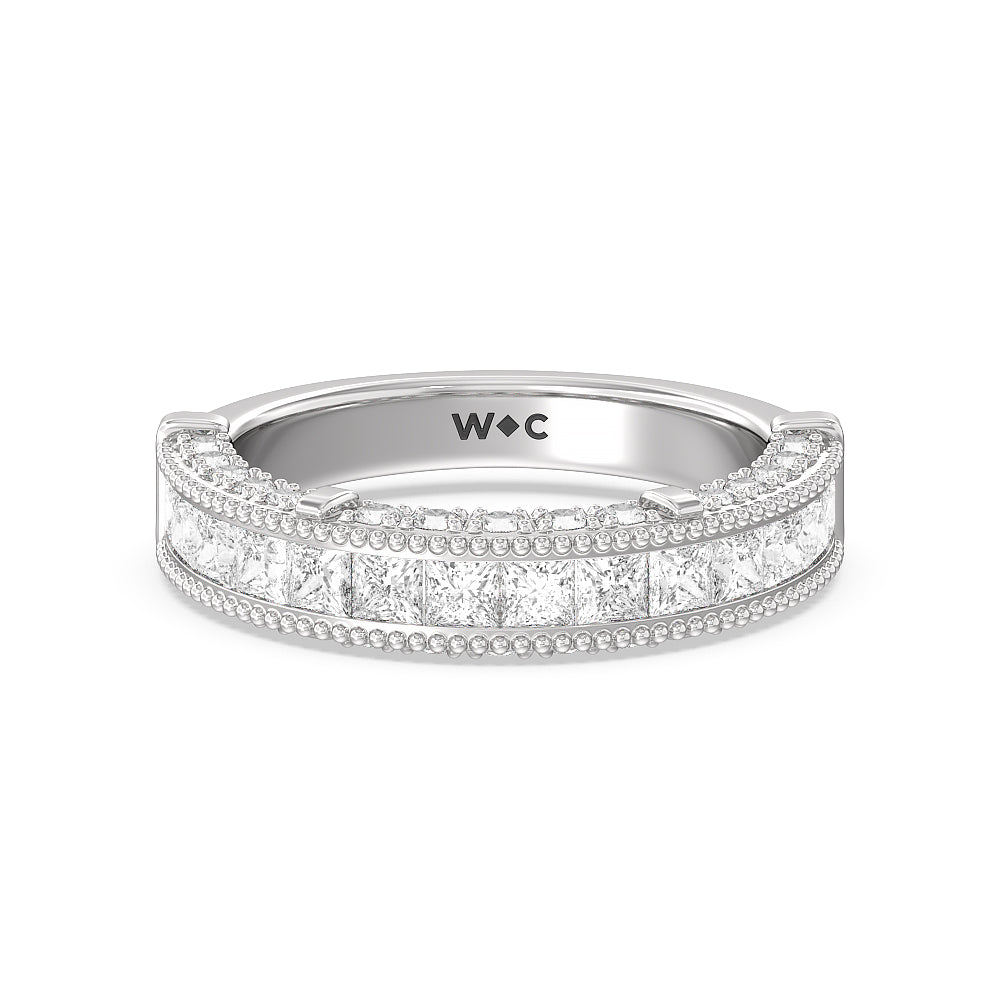 The Harlem Diamond Band with 18KT White Gold Cut Diamond in 14KT White Gold view 1
