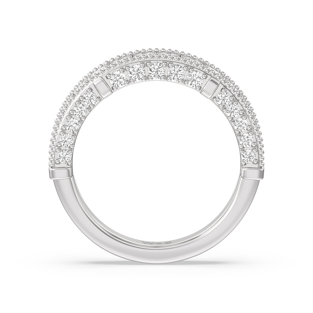 The Harlem Diamond Band with 18KT White Gold Cut Diamond in 14KT White Gold view 2
