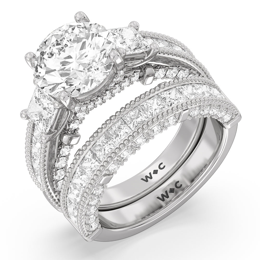 The Harlem Diamond Band with 18KT White Gold Cut Diamond in 14KT White Gold view 4
