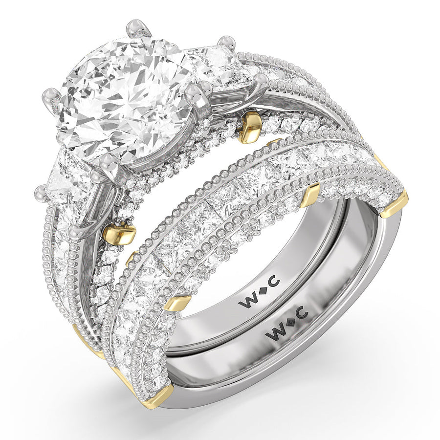 Oval Cut The Harlem Ring with Lab Grown Diamond in 14KT White & Rose Gold view 5
