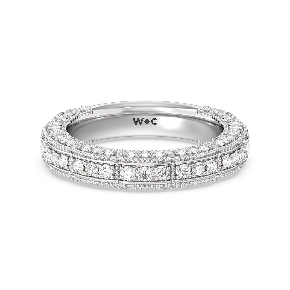 The Central Park Band with 18KT White Gold Cut Diamond in 14KT White Gold view 1
