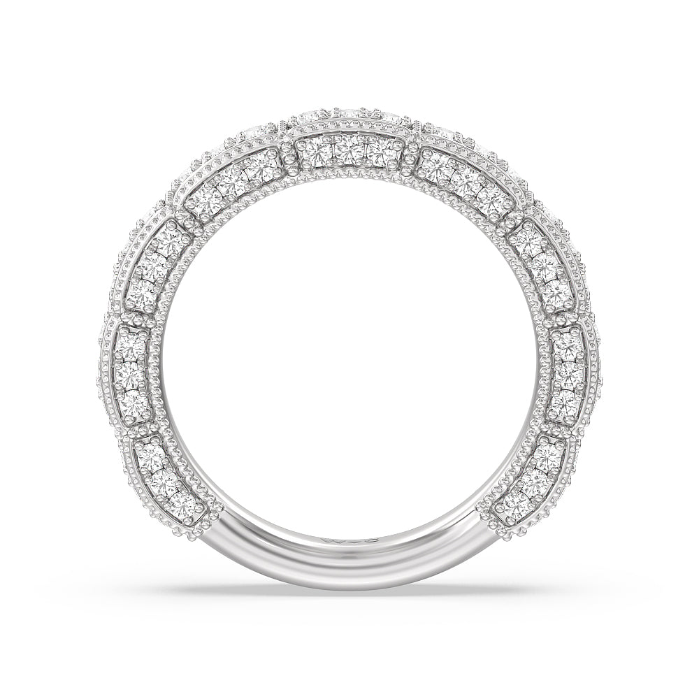 The Central Park Band with 18KT White Gold Cut Diamond in 14KT White Gold view 2
