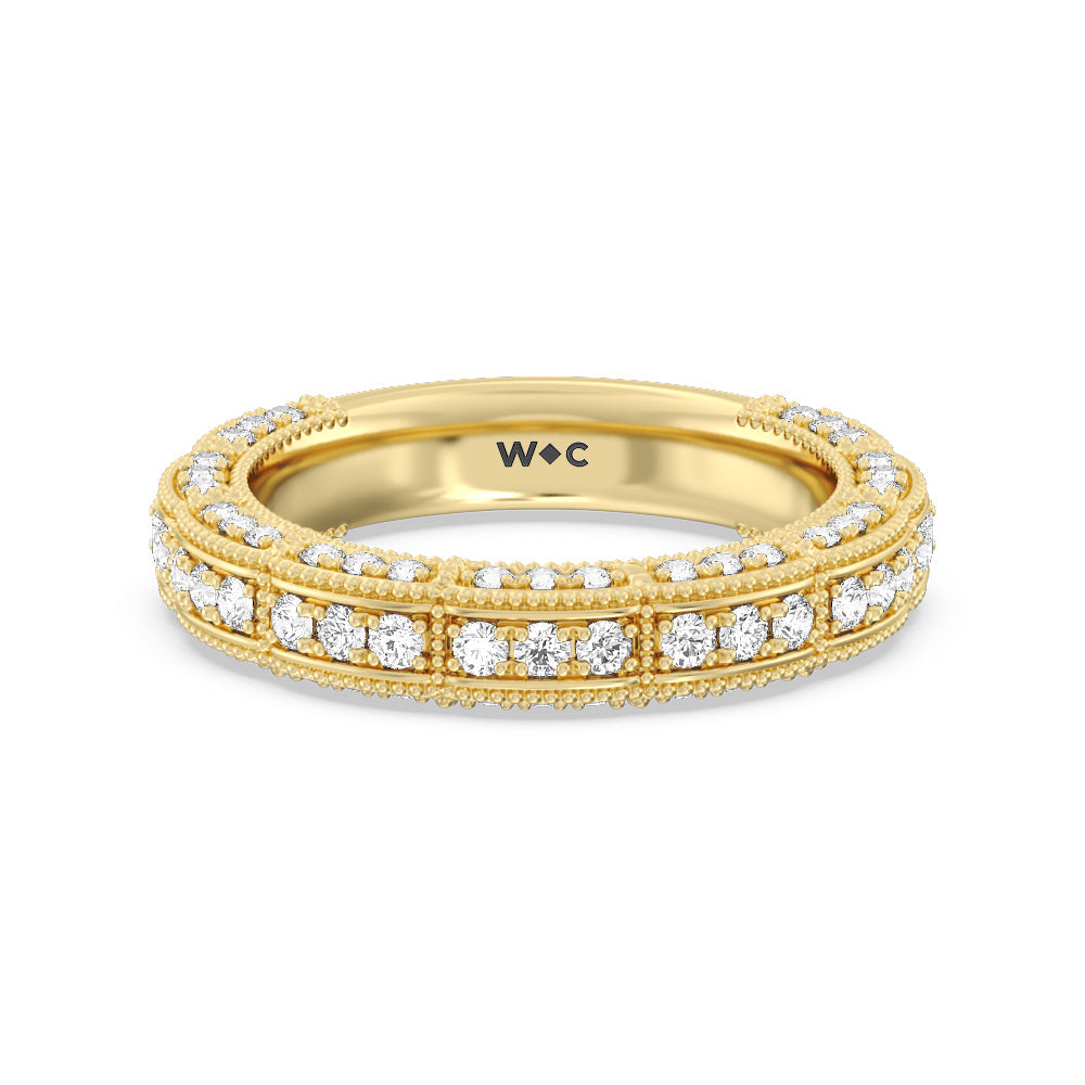 The Central Park Band with 18KT Yellow Gold Cut Diamond in 14KT Yellow Gold view 1
