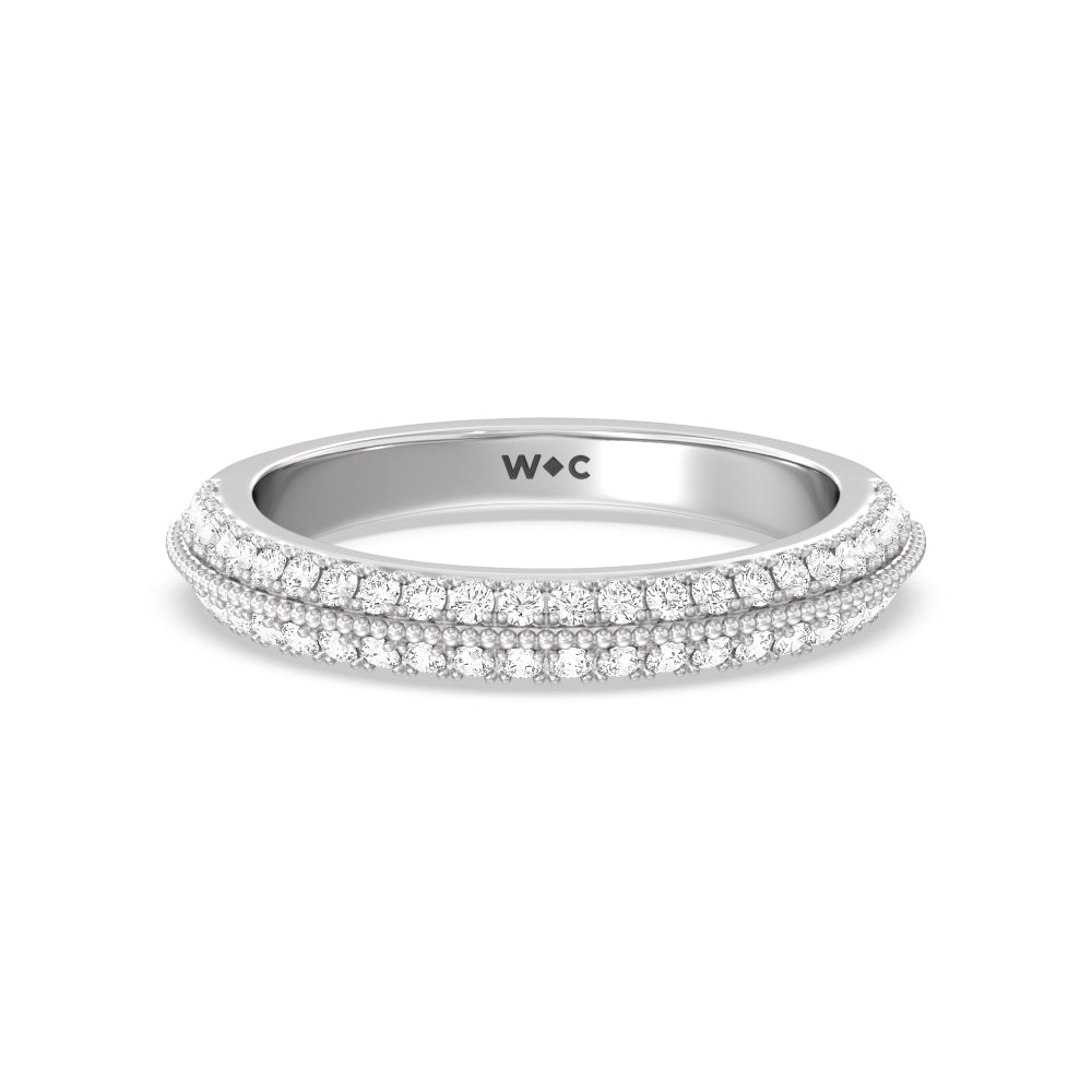 The Houston Band with 18KT White Gold Cut Diamond in 14KT White Gold view 1
