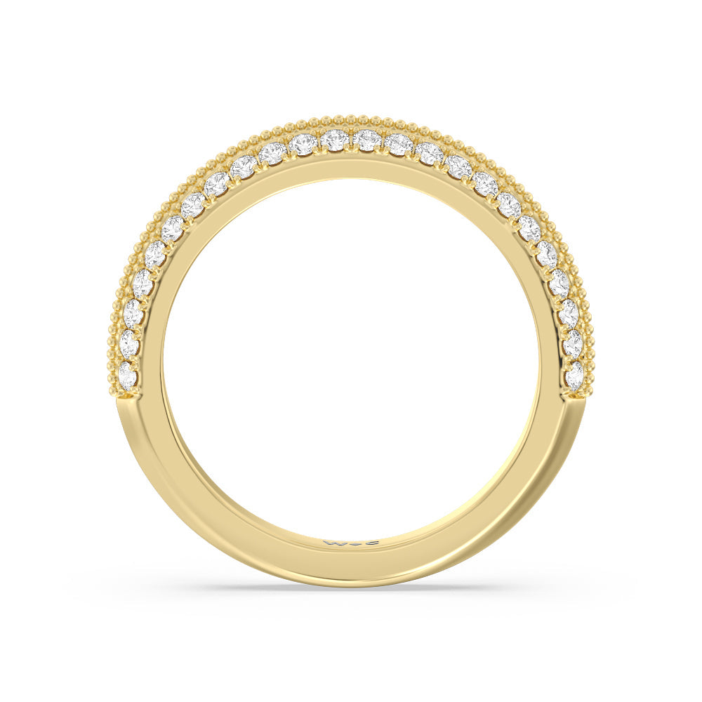 The Houston Band with 18KT Yellow Gold Cut Diamond in 14KT Yellow Gold view 2
