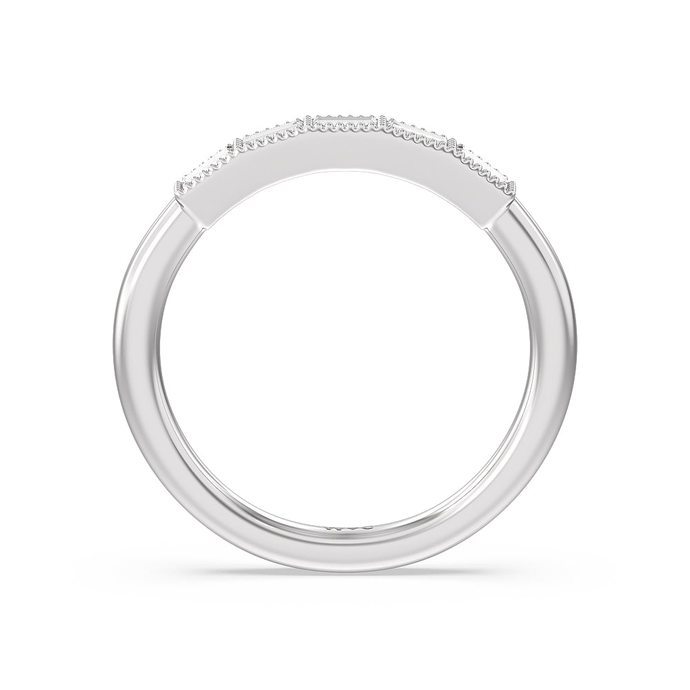 The Bryant Park Diamond Band with 18KT White Gold Cut Diamond in 14KT White Gold view 2
