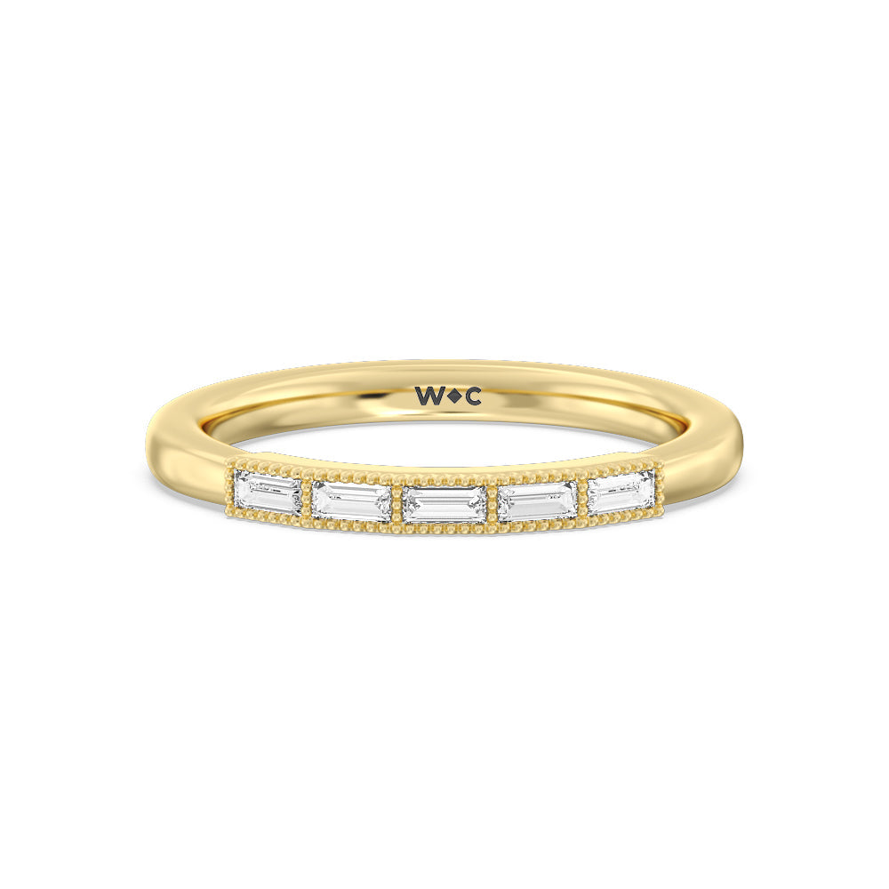The Bryant Park Diamond Band with 18KT Yellow Gold Cut Diamond in 14KT Yellow Gold view 1
