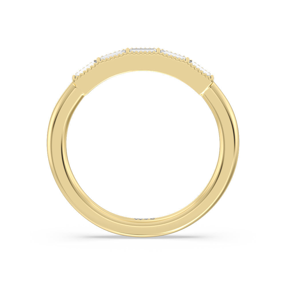 The Bryant Park Diamond Band with 18KT Yellow Gold Cut Diamond in 14KT Yellow Gold view 2
