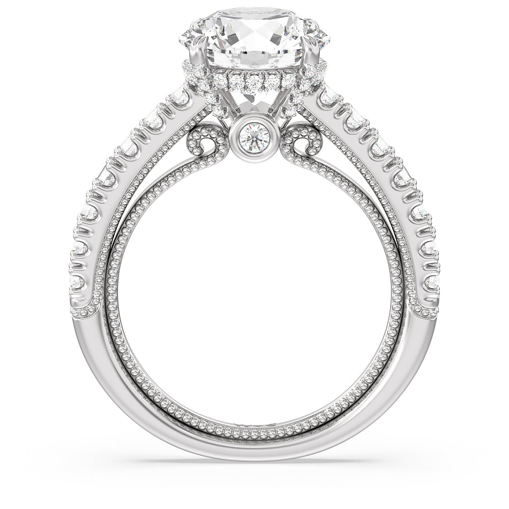 Round Cut The Liberty Ring with Lab Grown Diamond in 14KT Platinum view 2
