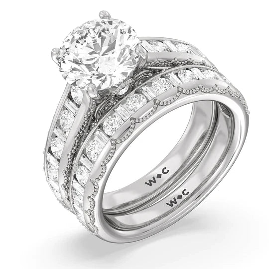Oval Cut The Morgan Ring with Lab Grown Diamond in 14KT Platinum view 4
