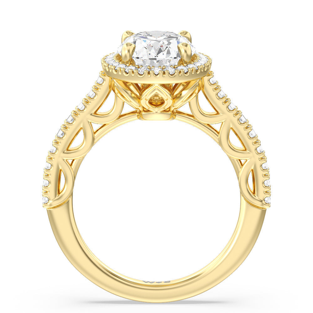 Oval Cut The Dakota Ring with Lab Grown Diamond in 14KT Yellow Gold view 2
