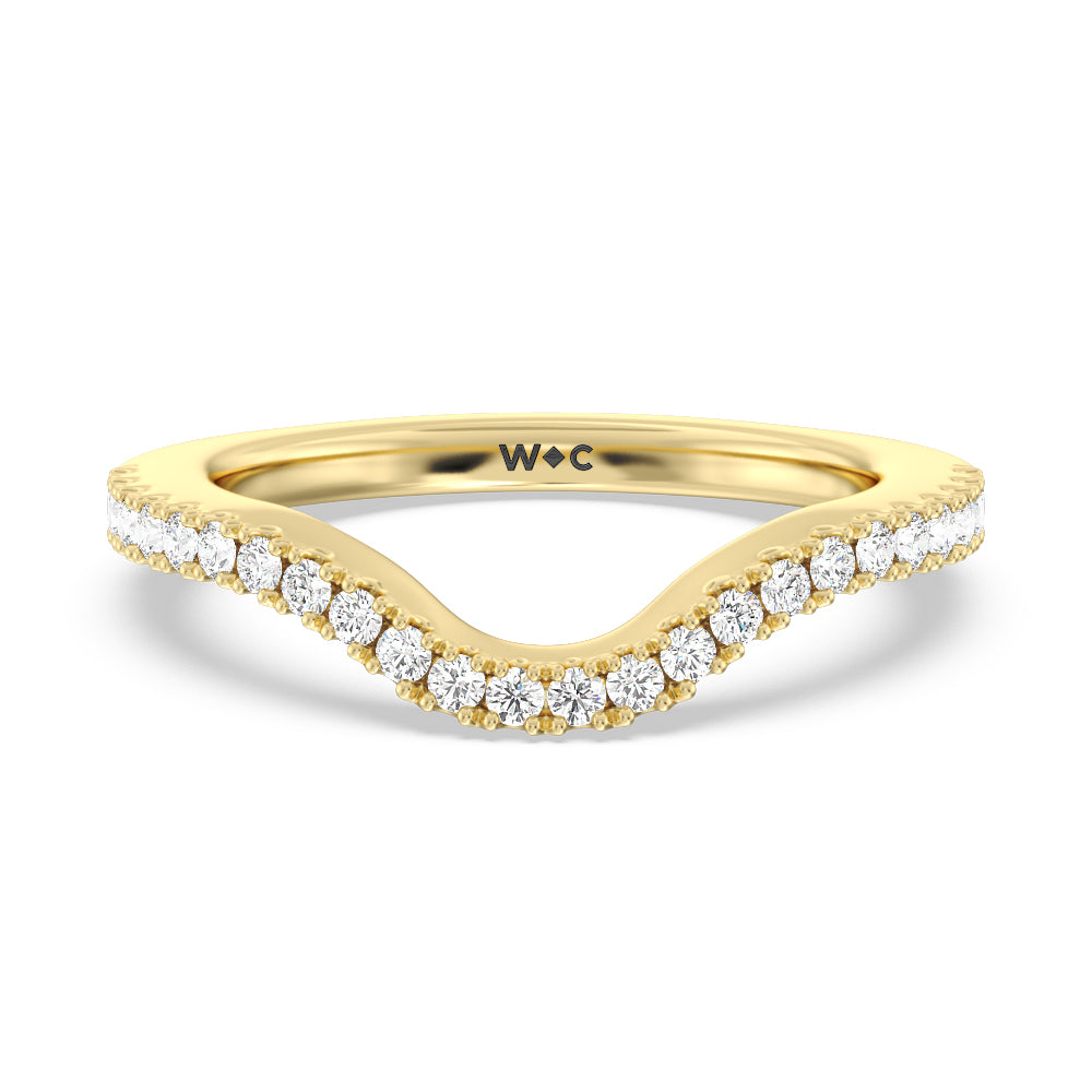 The Dakota Band with 18KT Yellow Gold Cut Diamond in 14KT Yellow Gold view 1
