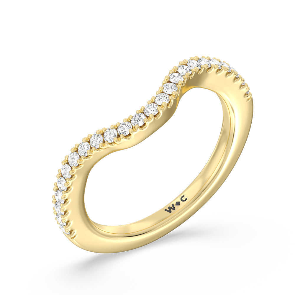 The Dakota Band with 18KT Yellow Gold Cut Diamond in 14KT Yellow Gold view 4
