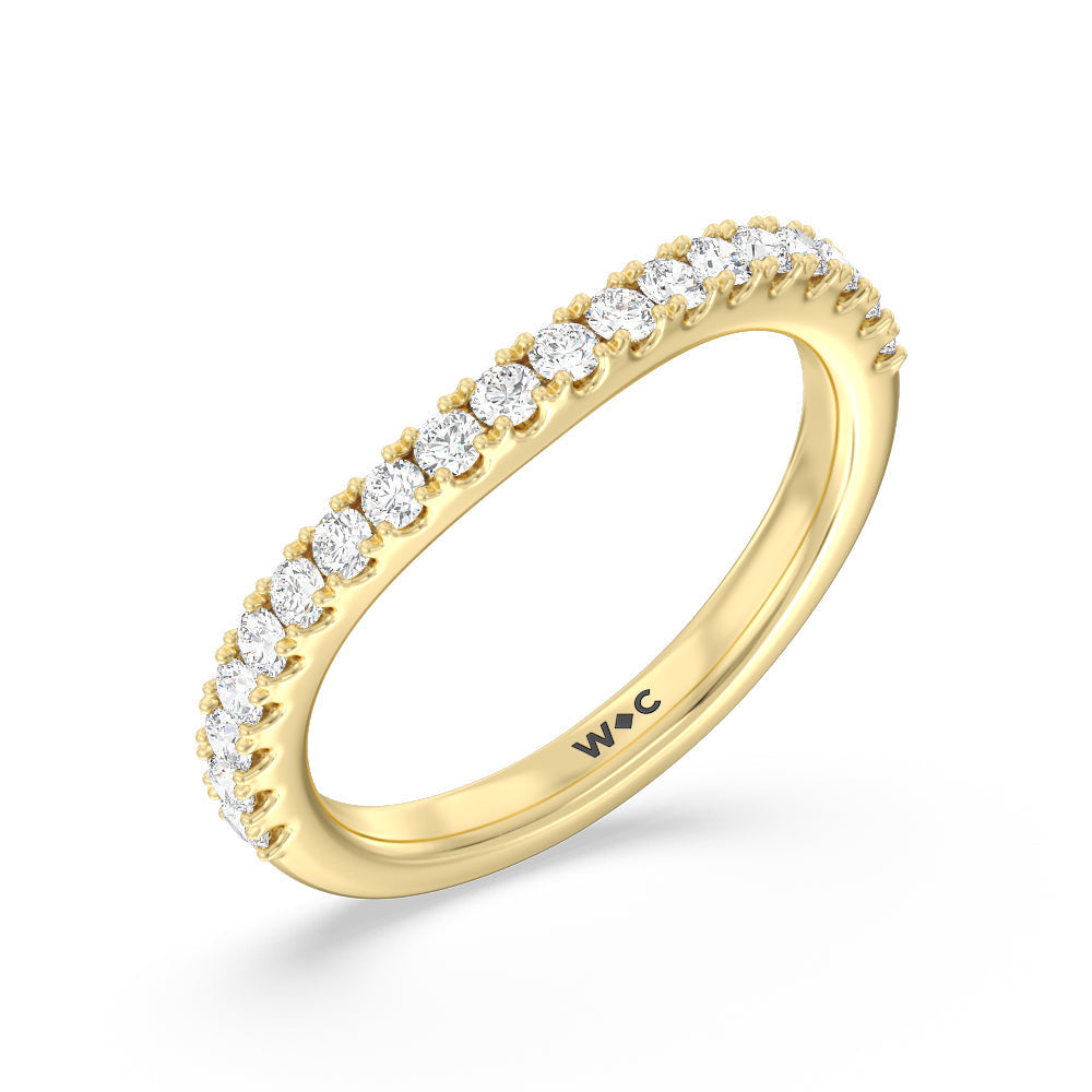 The Brooklyn Heights Band with 18KT Yellow Gold Cut Diamond in 14KT Yellow Gold view 4
