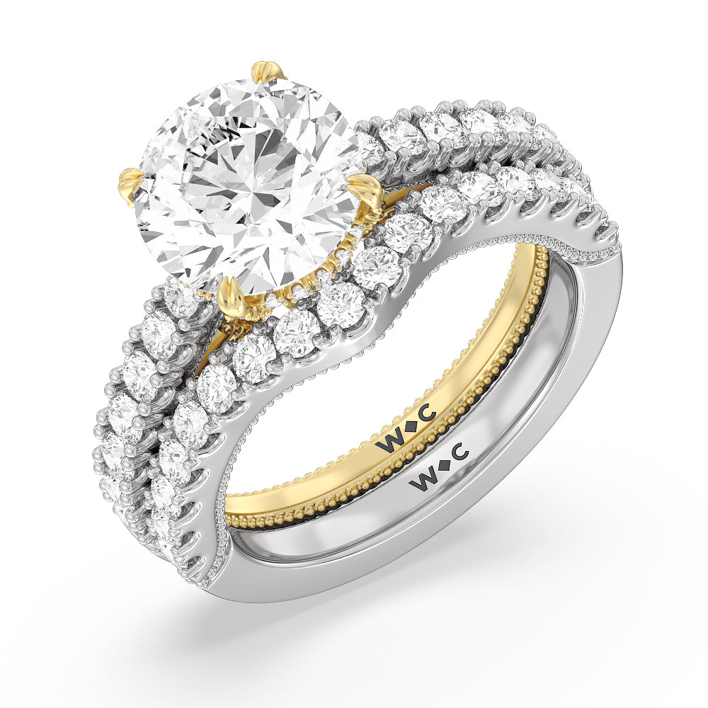 Oval Cut The Liberty Ring with Lab Grown Diamond in 14KT White & Rose Gold view 5
