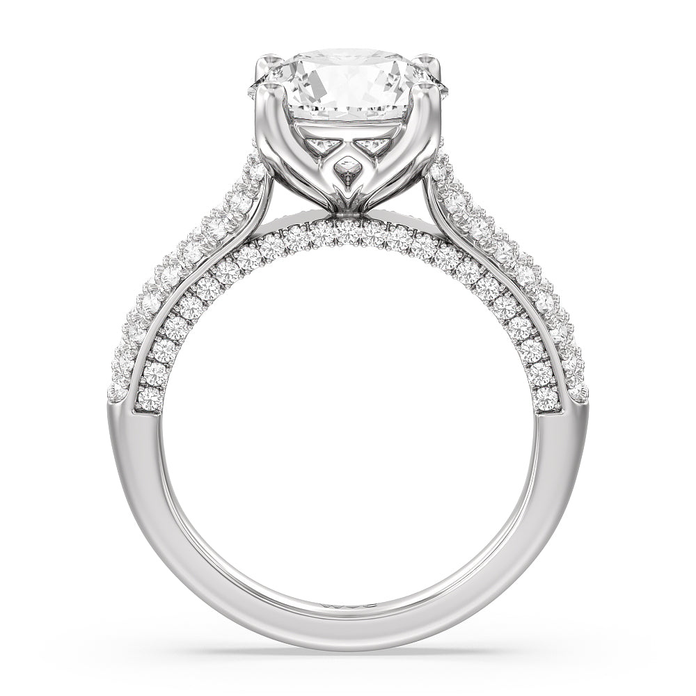 Round Cut The Gansevoort Ring with Lab Grown Diamond in 14KT Platinum view 2
