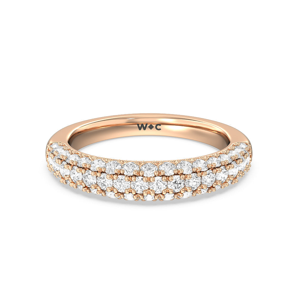 The Gansevoort Band with 18KT Rose Gold Cut Diamond in 14KT Rose Gold view 1
