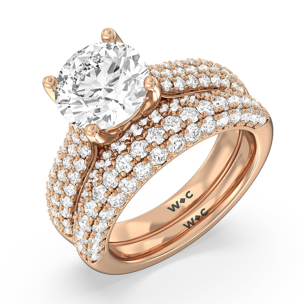 The Gansevoort Band with 18KT Rose Gold Cut Diamond in 14KT Rose Gold view 3
