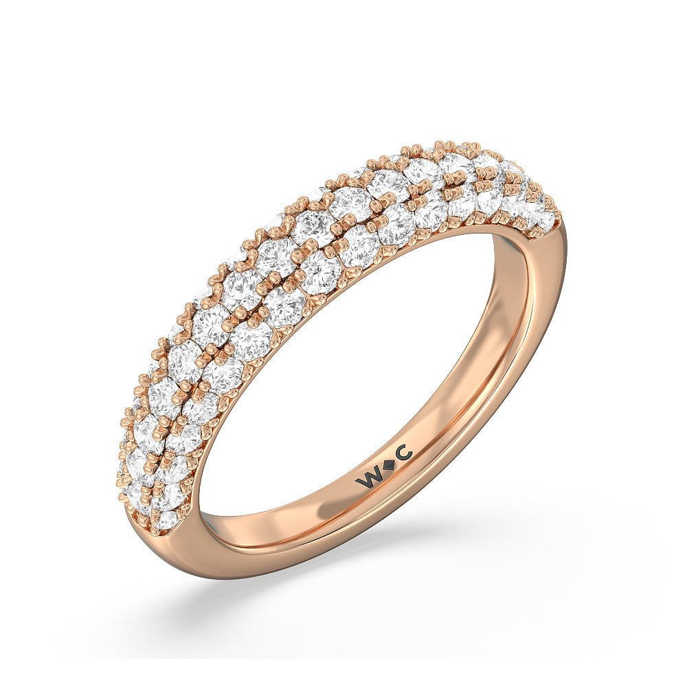The Gansevoort Band with 18KT Rose Gold Cut Diamond in 14KT Rose Gold view 4
