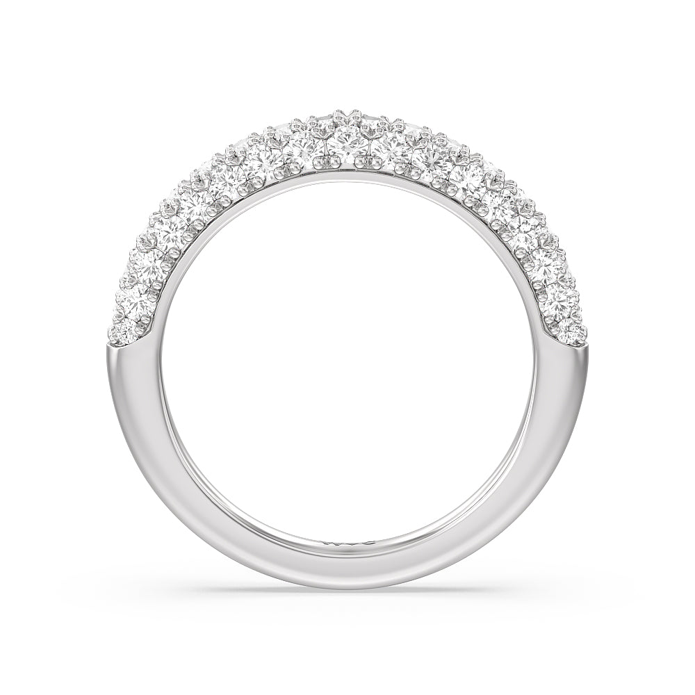 The Gansevoort Band with 18KT White Gold Cut Diamond in 14KT White Gold view 2
