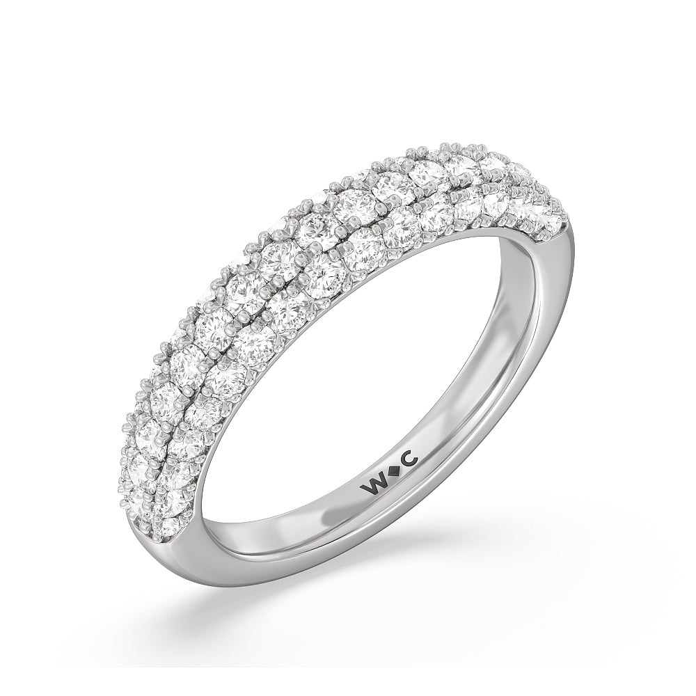The Gansevoort Band with 18KT White Gold Cut Diamond in 14KT White Gold view 4
