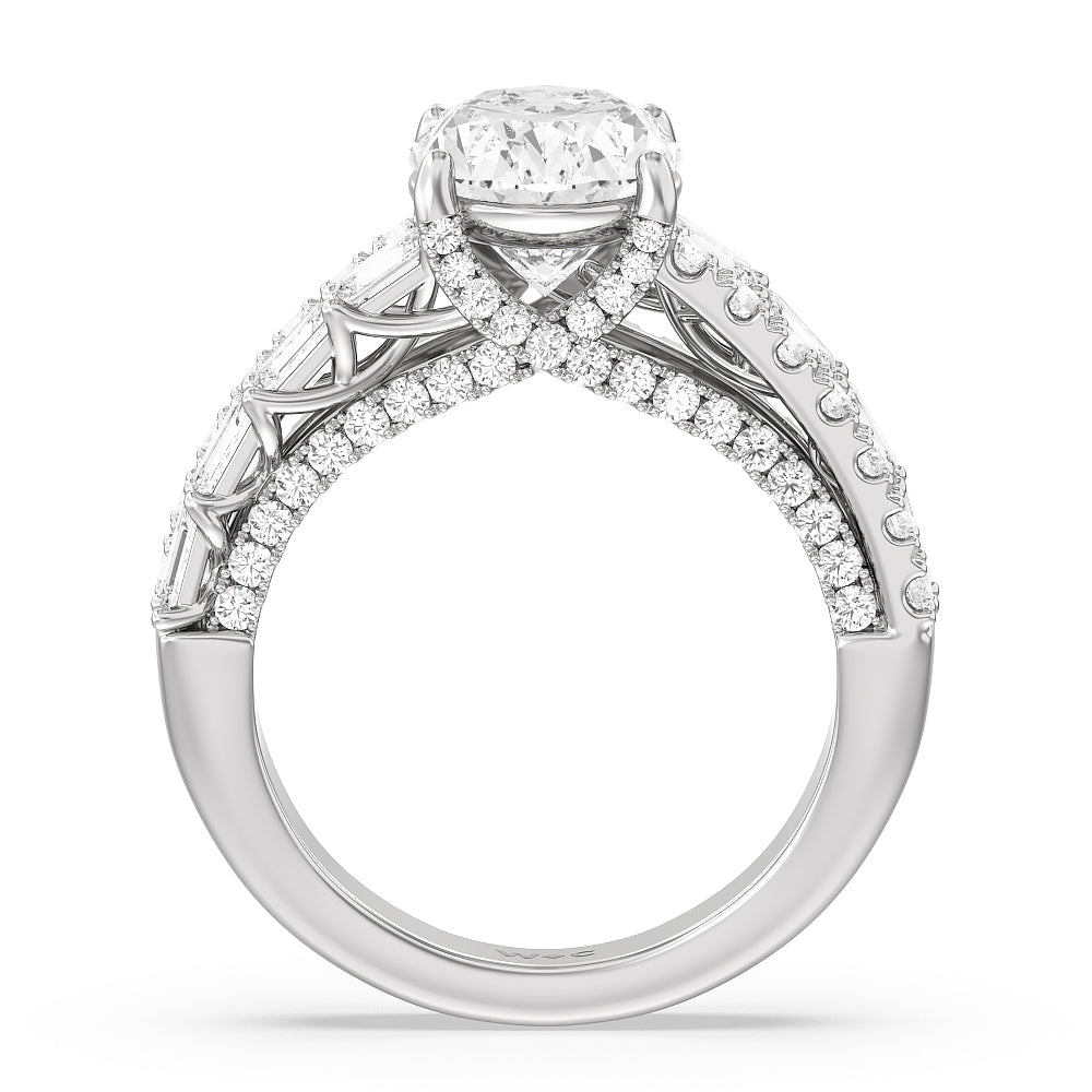 Oval Cut The Varick Ring with Lab Grown Diamond in 14KT Platinum view 2
