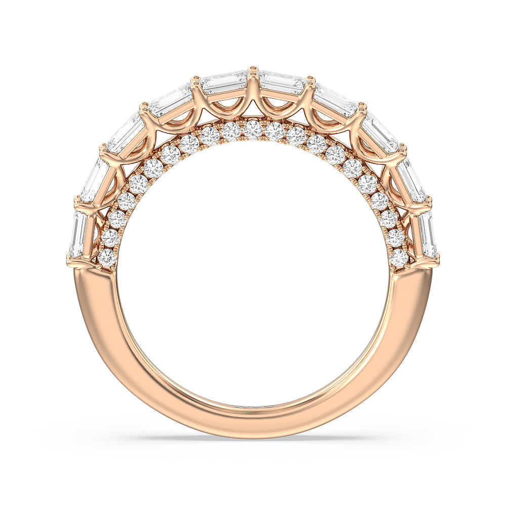 The Varick Band with 18KT Rose Gold Cut Diamond in 14KT Rose Gold view 2
