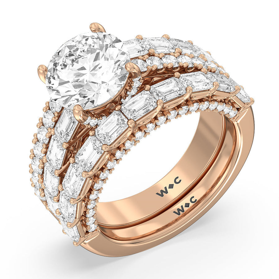 Emerald Cut The Varick Ring with Lab Grown Diamond in 14KT Rose Gold view 6
